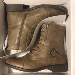 Distressed Combat Boots